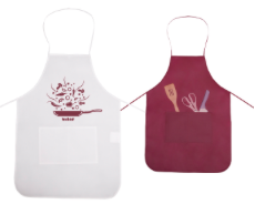 Mandil De Non Woven Con Bolsa Frontal Oropeza A2979 Blanco