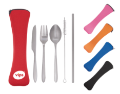 Estuche Con Cubiertos Mediterraneo A2929 Azul